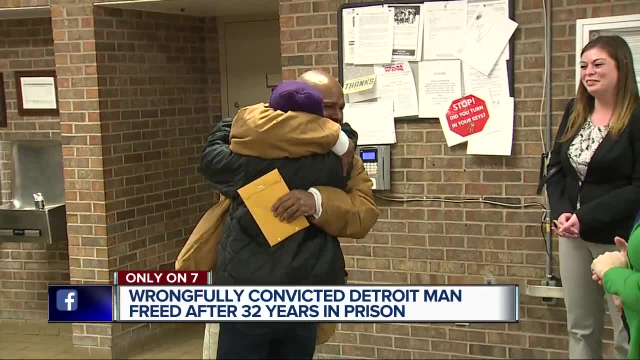 Detroit man released from prison after spending 32 years behind bars for a murder he did not commit