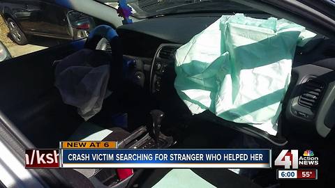 Victim of Independence crash searching for good Samaritan who helped her