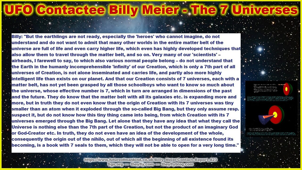 Billy Meier UFO Contact Reports - Big Bang