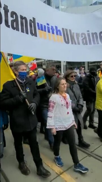 What a show. Chrystia Freeland marches for "Freedom"