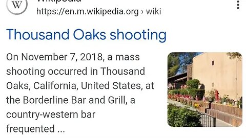 November 7, 2018, THOUSAND OAK SHOTTING USA