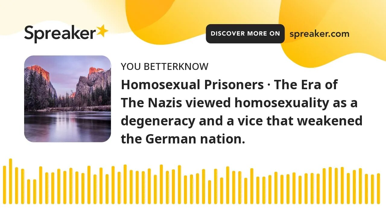 Homosexual Prisoners · The Era of The Nazis viewed homosexuality as a degeneracy and a vice that wea