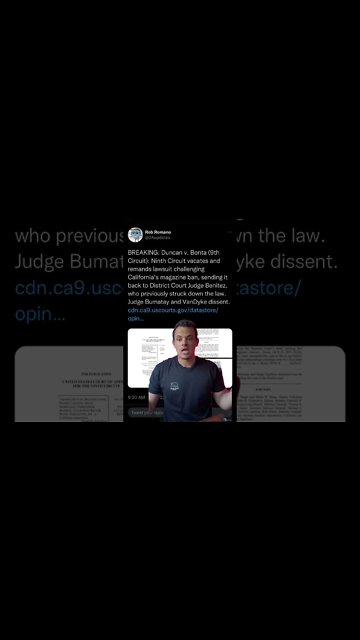 BENITEZ HAS CONTROL AGAIN - Magazine Ban Update - duncan v bonta