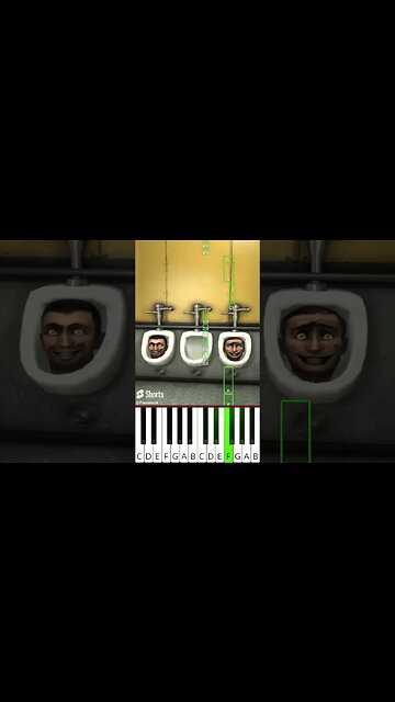 skibidi toilet 2 - GREEN TOILET (DaFuq!?Boom!) - Octave Piano Tutorial