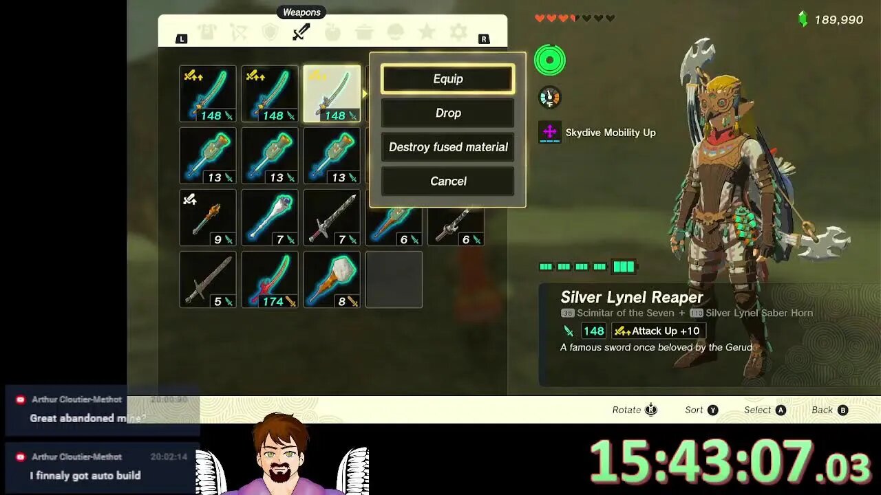 TotK 100% Speedrun V. 1.2.0