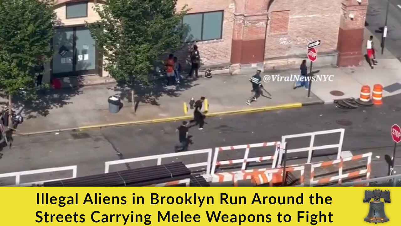 Illegal Aliens in Brooklyn Run Around the Streets Carrying Melee Weapons to Fight