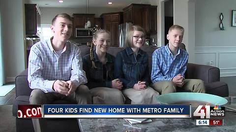 Four kids find new home with metro family