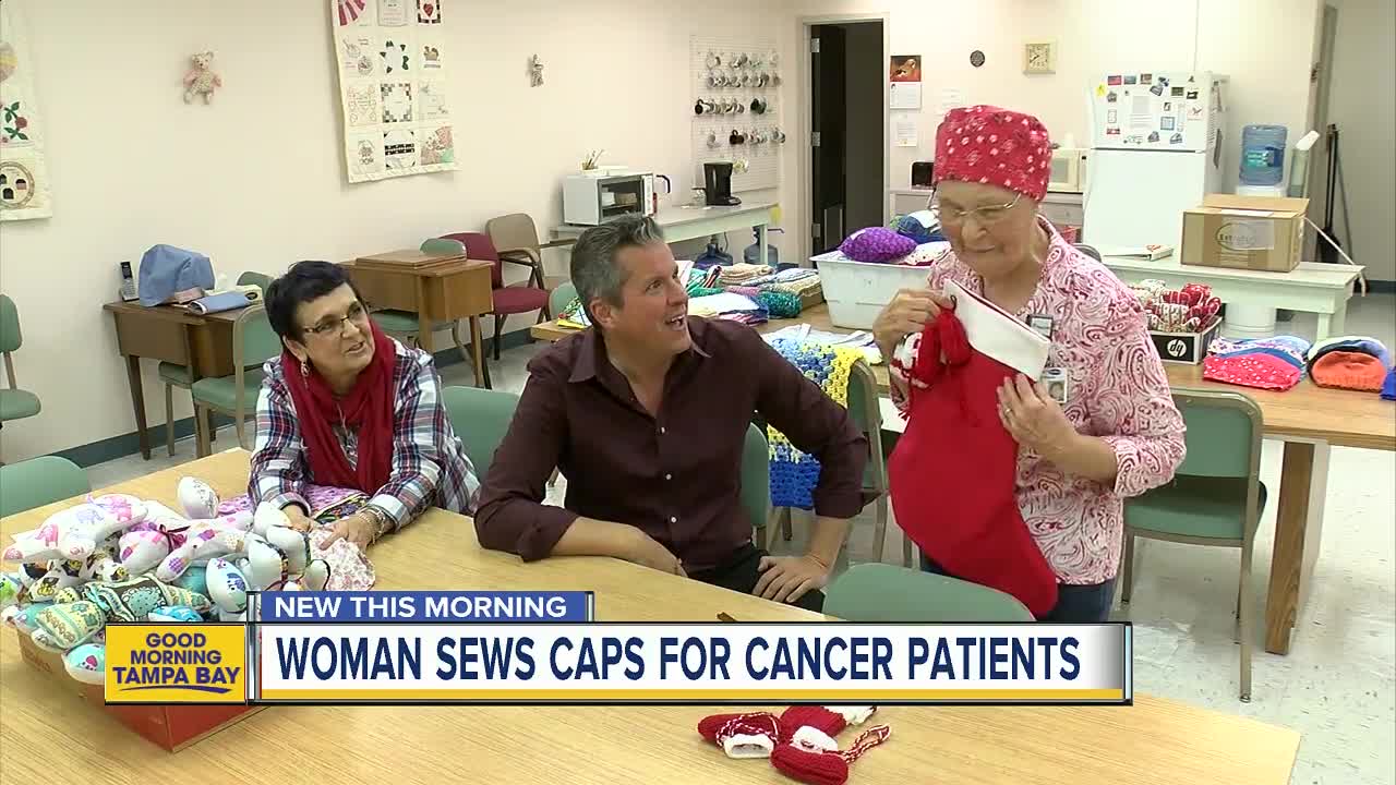 Seamstress comforts cancer patients at a Clearwater hospital as she battles ovarian cancer