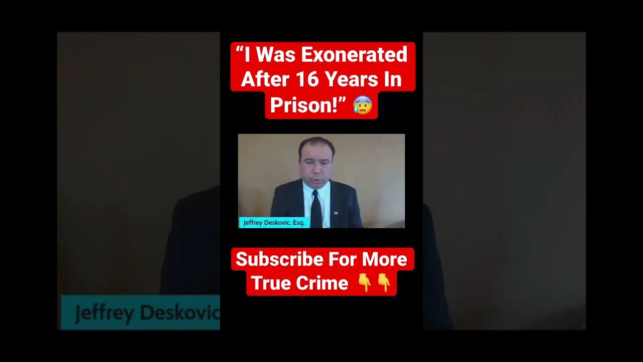 “I Was Exonerated After 16 Years In Prison!” 😰 #prison #jail #jailbreak #crime #murder #exonerated