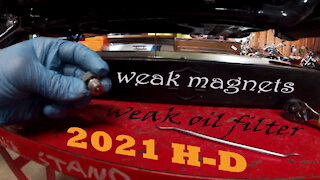 2021 Harley WEAK magnets WEAK oil filter!! - Random Garage
