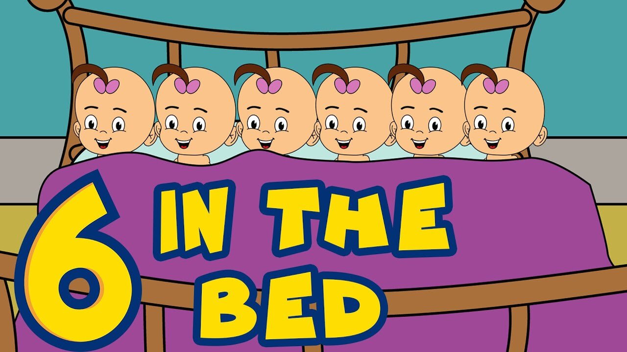 Six on the bed Poem 2024 - New Nursery Rhyme Songs 2024 - Cartoons for Babies - English Poems