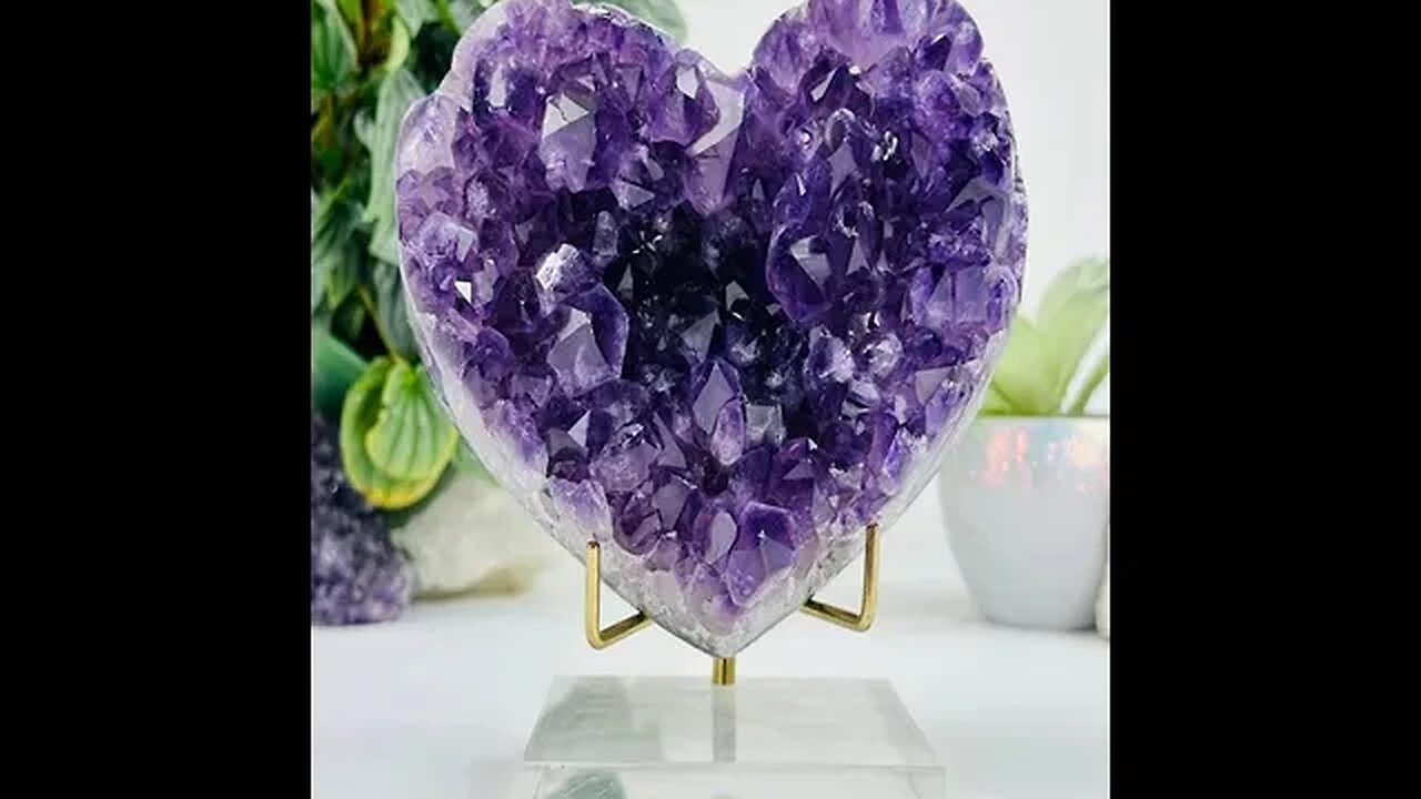 AMETHYST HEART SEMI POLISHED OOAK