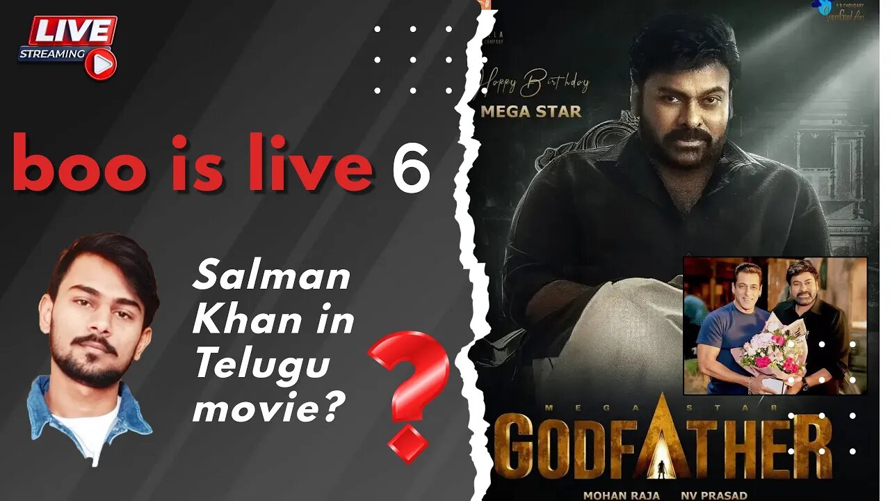 Bollywood Stars in Telugu Movies Godfather Teaser | boo is live EP-6 | #godfather #salmankhan