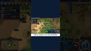 #oneturnadaychallenge #civ6 – Turn 33 - SLOWLY BUT SURELY#shorts