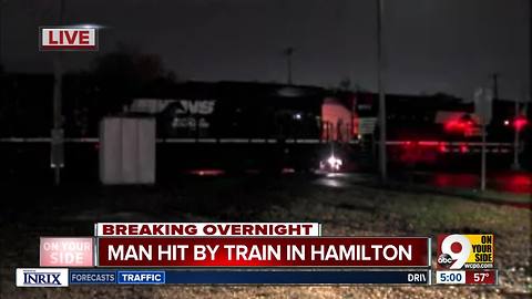 Train strikes man in downtown Hamilton