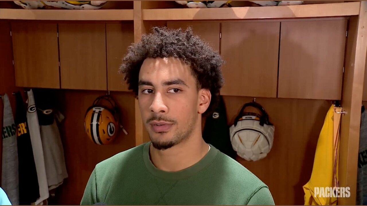 Packers QB Jordan Love locker room press conference