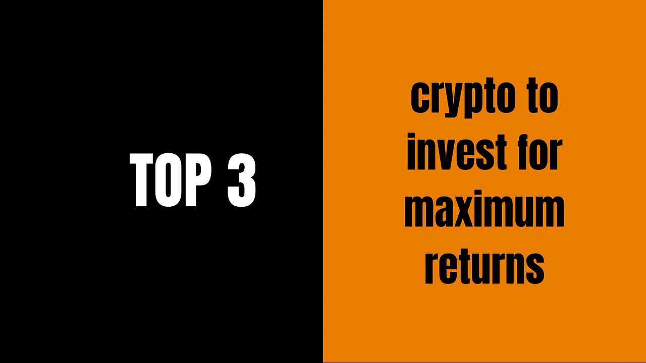 TOP 3 cryptocurrencies to invest in 2024 for maximum returns🪙💰