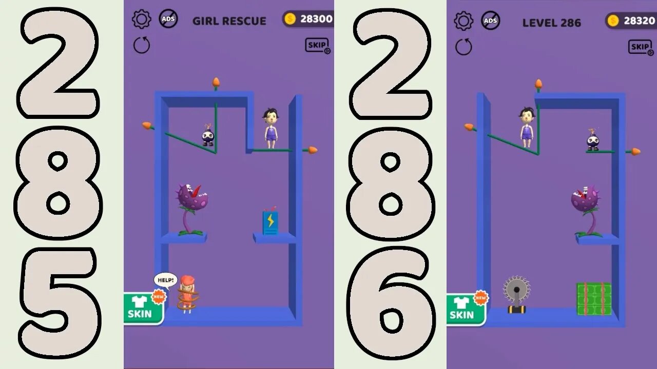 Pin Rescue Level 285 & 286