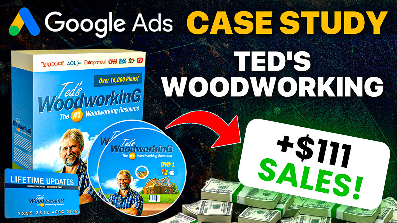 Google Ads Case Study - [TED'S WOODWORKING] - Can We Do Better Than $111 In Sales?