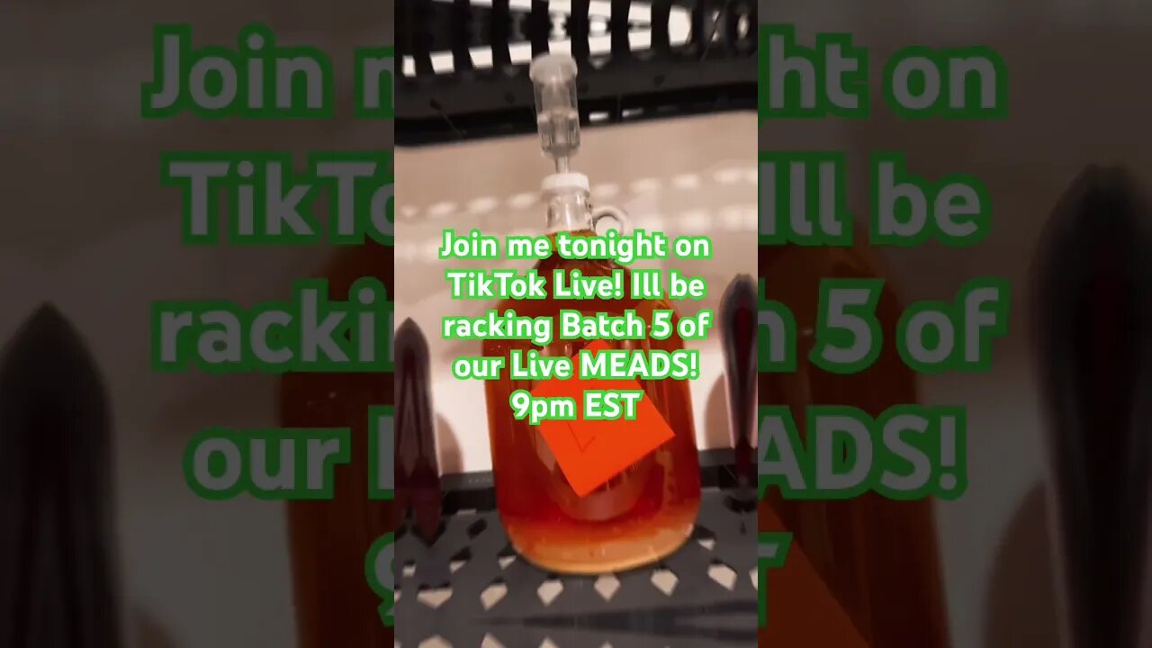 Join me tonight on TikTok Live! Racking Batch 5 of our Live MEADS! #mead #honeywine #tiktoklive