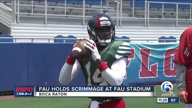 Owls offense struggles in scrimmage at FAU Stadium