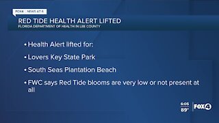 Multiple Red Tide Health Alerts rescinded