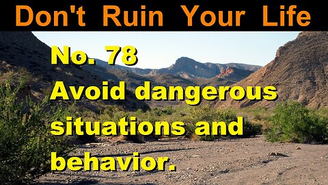 DRYL No. 78 -- Women: Avoid dangerous situations and behavior.