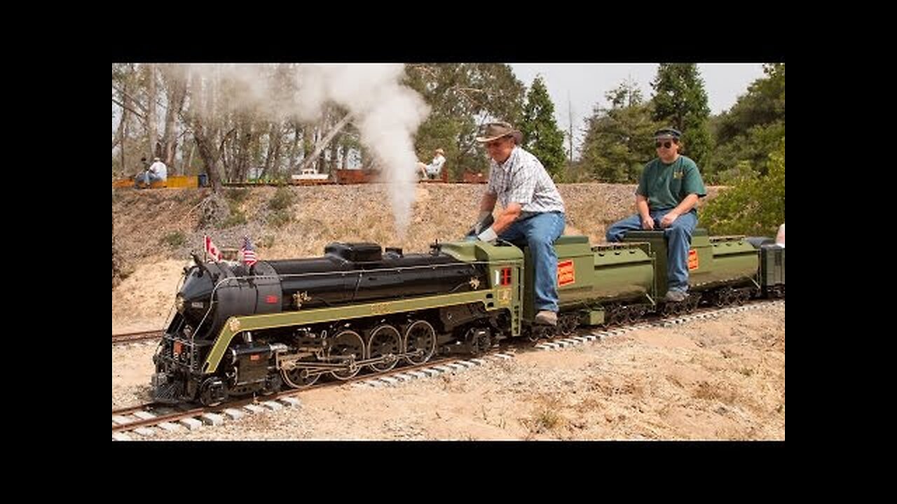 Firing up and running the Canadian National #6060 4-8-2 live steam locomotive