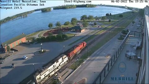 SB Oil Tanks with CP 7021 at Dubuque Junction, Muscatine and Washington, IA on June 2, 2022