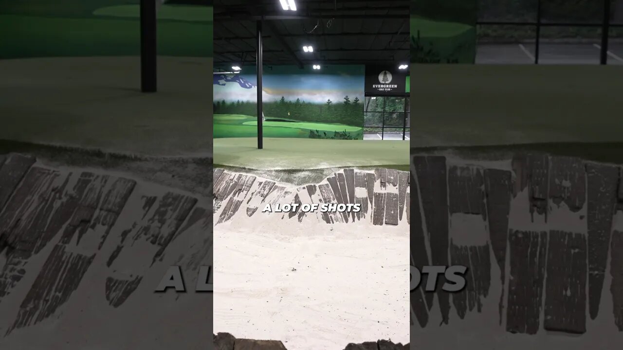 INSANE indoor bunker 😮 #golf #homecourse #shorts