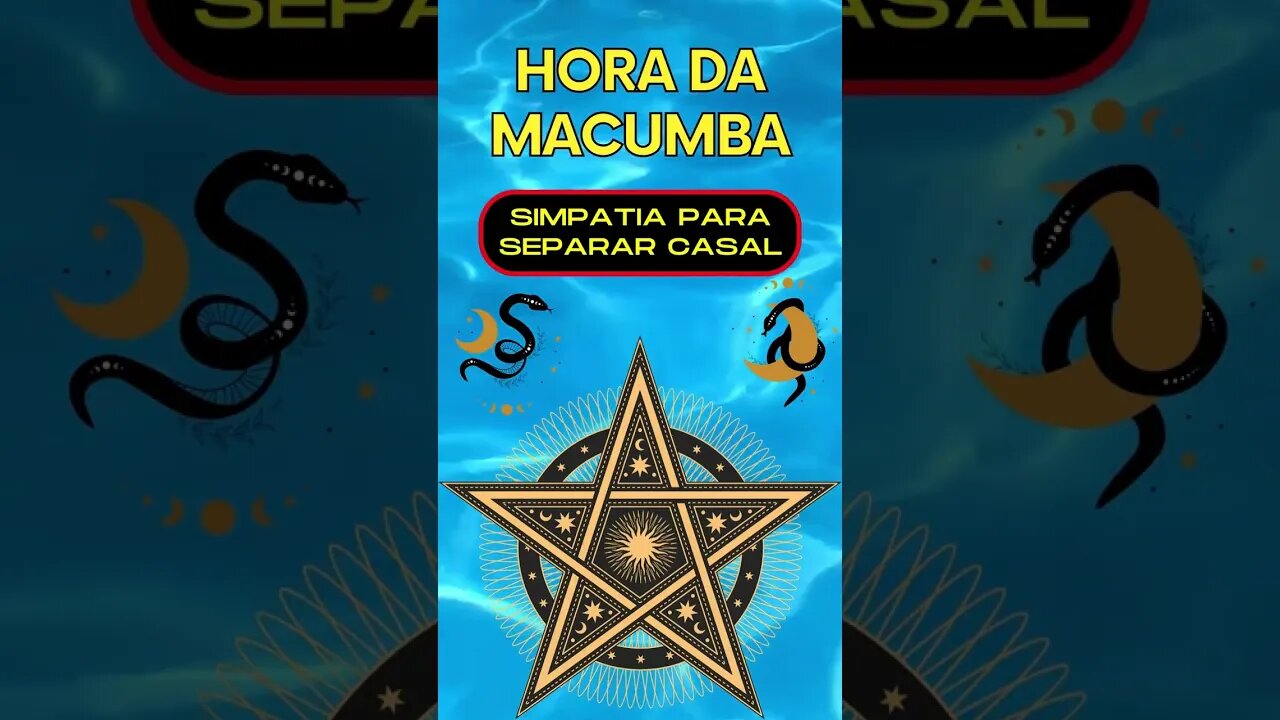 Simpatia para separar casal - Hora da Macumba🪘🪘