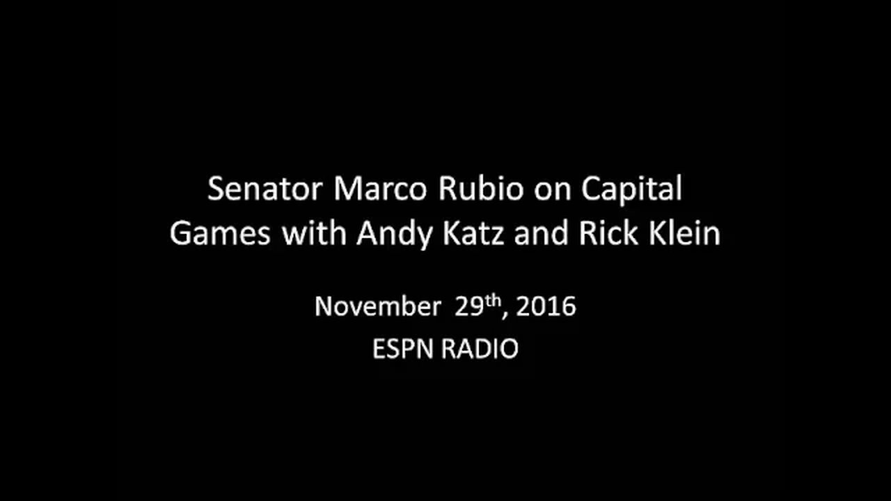 Rubio discusses Fidel Castro’s impact on sports in Cuba on ESPN Capital Games