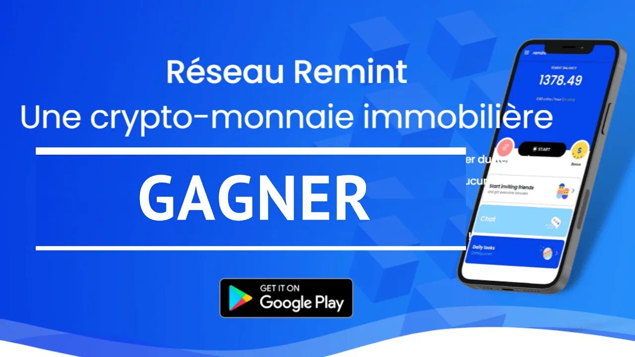 Remint crypto monnaie immobiliere satoshi minage application