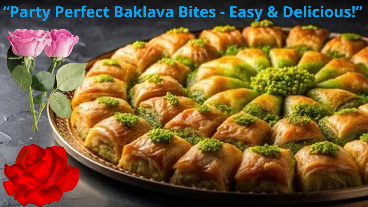 Rose and Almond Baklava Bites - The Perfect Party Treat