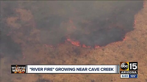 Lightning-caused wildfire burns 4,000 acres on New River Mesa