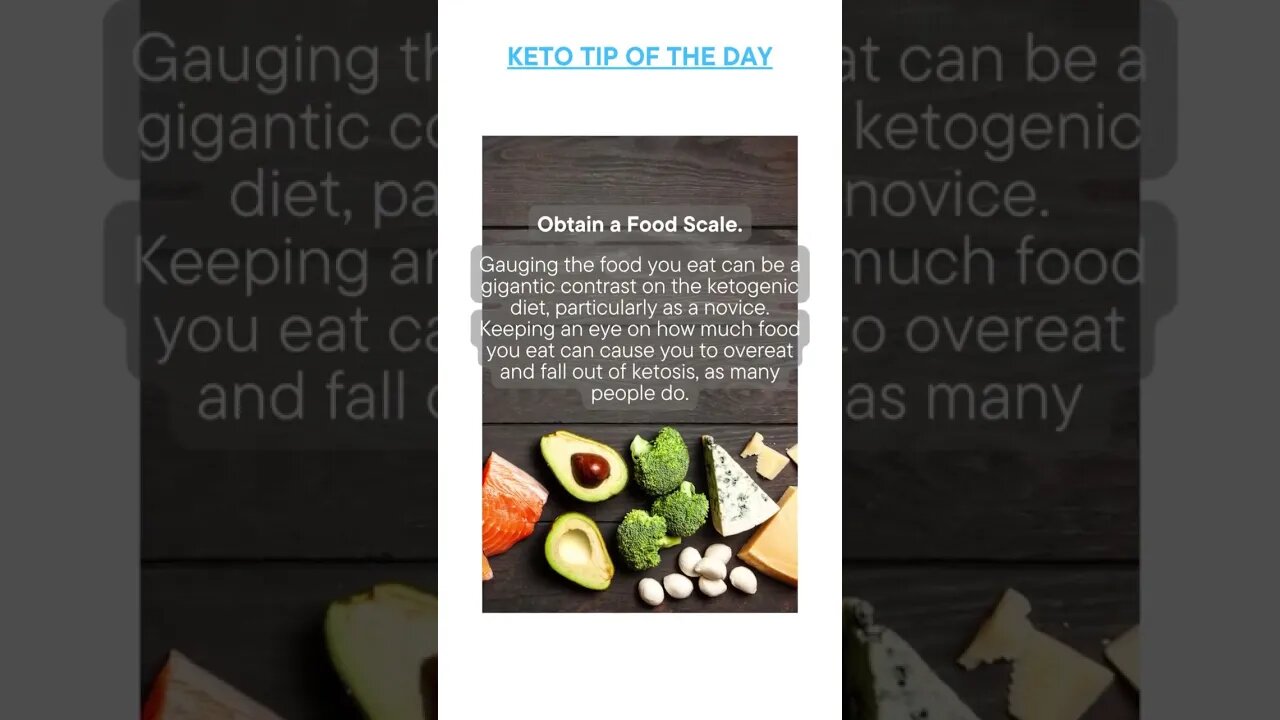 Keto Tip of the Day - Get a Food Scale - Low Carb - Keto Success