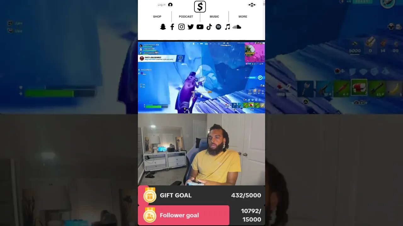 Rock Mercury plays Fortnight on tiktok Live with Rockers and Mercurians #fortnitebattleroyale