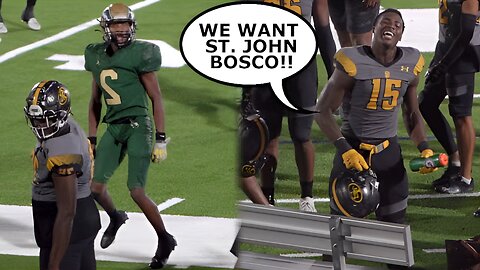 WE WANT ST. JOHN BOSCO!! #3 St. Frances Academy vs #6 in TX Desoto