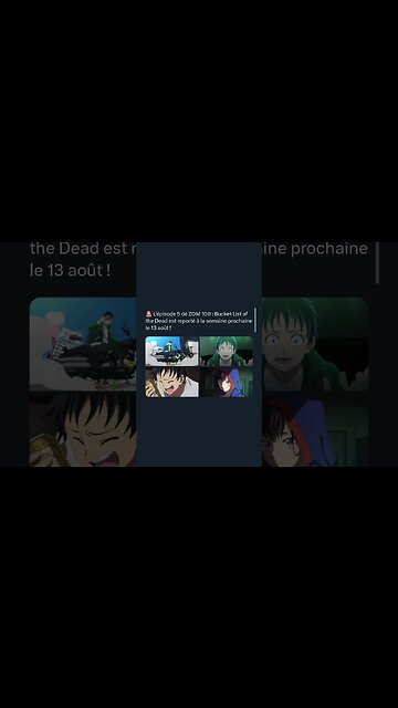 L'épisode 5 de ZOM 100 : Bucket List of the Dead est reporté à la semaine prochaine le 13 août !