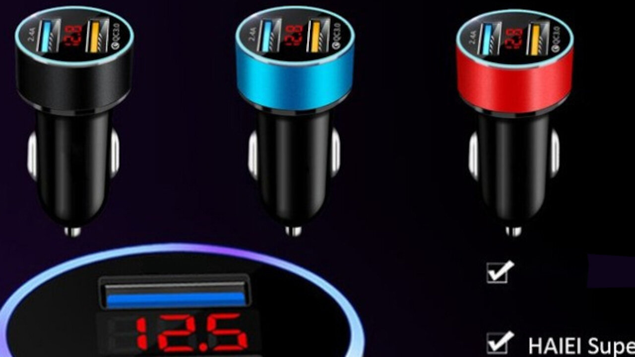 Universal Dual USB Car Charger Adapter Fast Charging