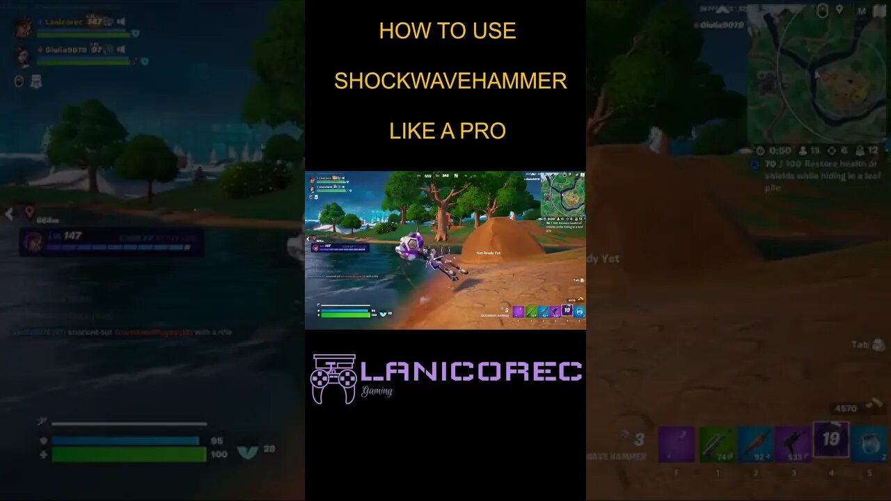 Fortnite:How to use the shockwavehammer like a pro #Shorts