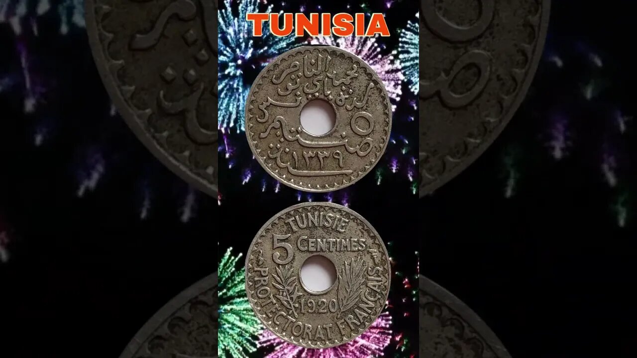 Tunisia 5 centimes 1920.#shorts #coinnotesz