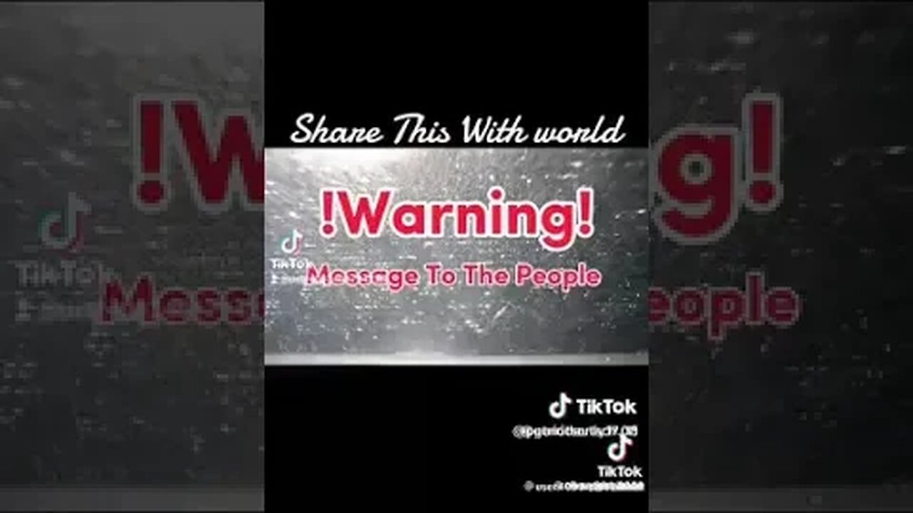 WARNING TO THE PEOPLE GLOBALLY!