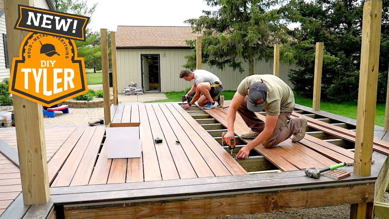 Finishing our Massive Deck with INVISIBLE Fasteners on Composite Deck Boards