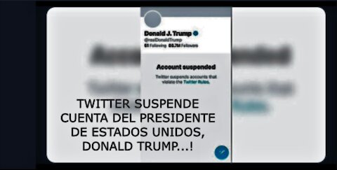 Twitter suspende la cuenta personal del presidente de Estados Unidos, Donald Trump