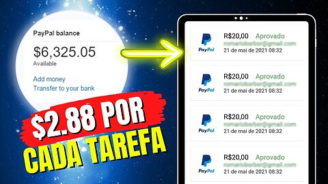 Ganhe $2,88 Por Tarefa Nesse Site Para Ganhar Dinheiro no PayPal (SEM LIMITES)