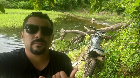 climbing rocks by motorcycle