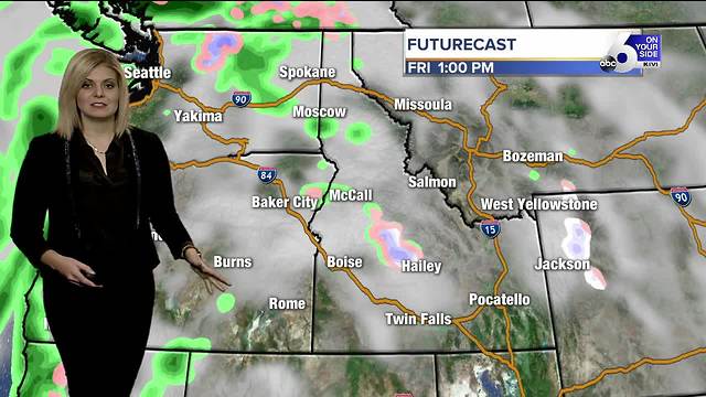 Conditions stay dry through Wednesday, showers possible by the end of the week