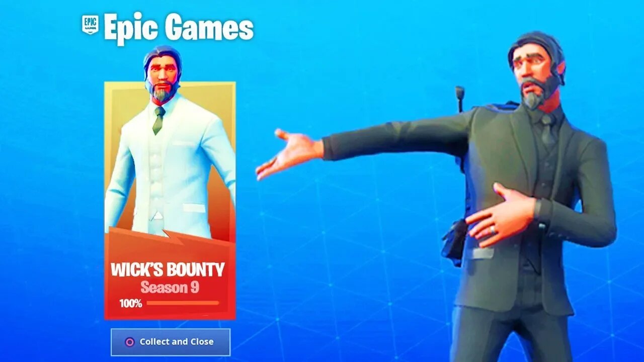 The NEW JON WICK's BOUNTY FREE REWARDS in Fortnite...