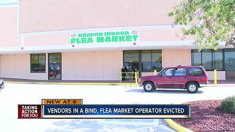 Vendors in a bind, flea market operator evicted